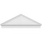 Ekena Millwork Peaked Cap Sunburst Architectural PVC Combination Pediment, 60"W x 21-7/8"H x 2-3/4"P (Pitch 6/12) PEDPC060X220PKC01 - alternate 5